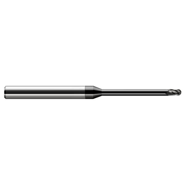 Miniature End Mill - Ball - Long Reach, Stub Flute, 0.0930" (3/32)